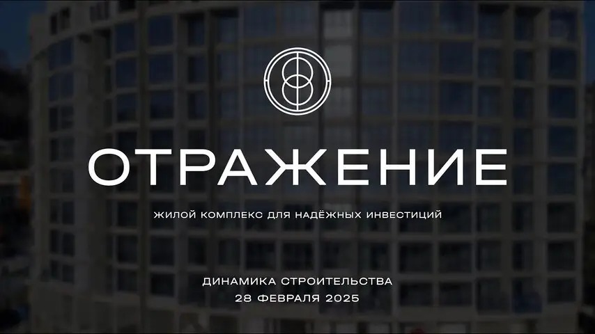 Аэросъёмка динамики строительства жилого комплекса «Отражение» в Сочи